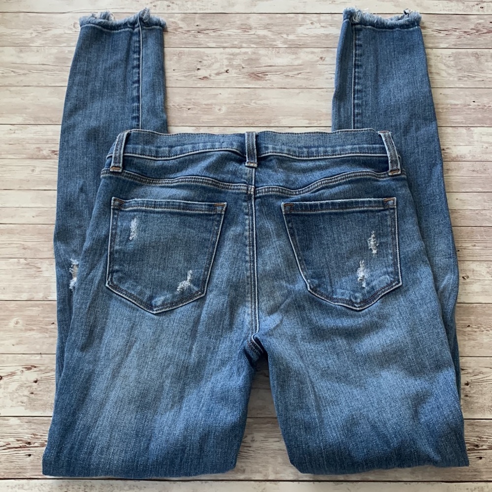 J Brand Maria High Waisted Diversion Destruct Distressed Raw Hem Skinny Jeans - Picture 10 of 16